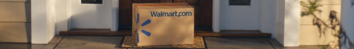 Walmart package sitting on a porch